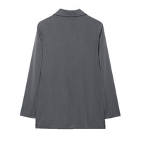 French-style Womens Fashion Versatile Double-breasted Blazer