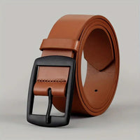Men's Pin Buckle PU Microfiber Eyelet Belt Fashion Casual Belt