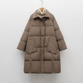 Women's Simple Solid Color Thickened Mid-length Down Jacket