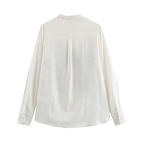 European And American Style Simple Retro Fireworks Long Sleeve Round Neck Shirt