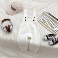 Ins Style Baby Autumn Clothing Knitted Bib Jumpsuit