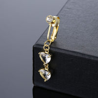 New Punch Free Zircon Pendant Bellybutton Stud