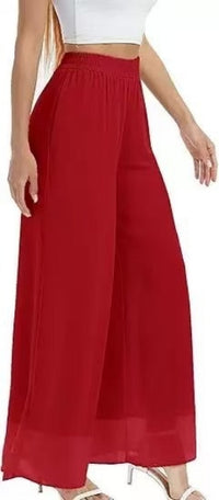Casual Chiffon Wide-leg Pants A Trendy Loose-fitting Must-have Style For Laid-back Looks