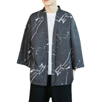 Men's Oversized Loose-fitting Pattern Print Robe Kimono
