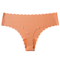 Ice Silk Seamless Wavy Edge T-back Female Plus Size