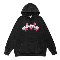 Five-pointed Star Printed Hoodie Male