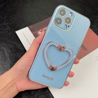 Love Ring Bracket Silicone Phone Case