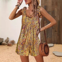 Resort-style Sleeveless Jumpsuit For Women