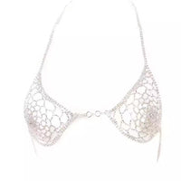 Fashion Mesh Body Chain Set Shiny Rhinestones