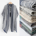 Men's Scarf Spring And Summer Pinstripe Color Matching
