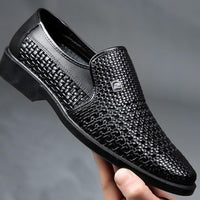 Mens Breathable Hollowed-Out Casual Leather Sandals