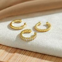Simple And Exquisite High-grade Ear Clip Personalized Cold Style Three-piece Set
