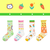 New Cartoon Illustration Socks Cotton Children's Mesh Socks
