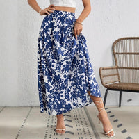 Elegant Floral High-Waisted Womens Skirt