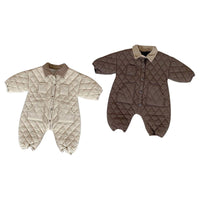 Thickened Winter Cotton Dress Going Out Rompers Onesie Hat