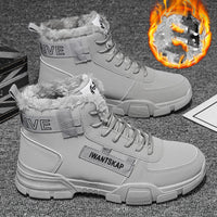 Men's Casual High-top Shoes Tooling Boots Plus Velvet