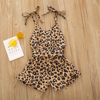 Girls Fashion Heart Print Lace-Up Sling Bodysuit