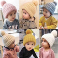 Baby Ball Thicken Warm Cute Candy Solid Color Knitted Hat