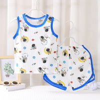 Casual New Children's Vest Suit Summer Cotton