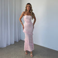 Elegant Strapless Sleeveless Sheath Dress