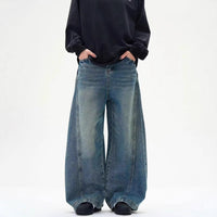 American Retro Washed Distressed Machete Design Jeans
