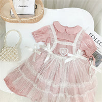Lolita Dress Baby Short-sleeved Western Style Lolita Children's Dress Princess Dress Two-piece Suit