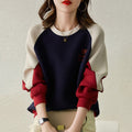 New Relaxed-fit Versatile Cotton Crewneck Hoodie