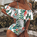 Women's Swimsuit With A Bikini That Covers The Belly And Shoulders