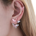 Butterfly Stud Earrings Light Luxury Romantic And Versatile