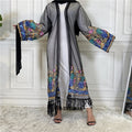 Women's Cardigan Embroidered Mesh Gown