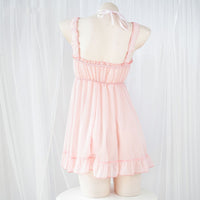 Seductive Semi-sheer Backless Chiffon Dress