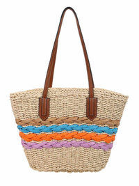 Woven Vegetable Basket Tote Large Capacity Straw Bag
