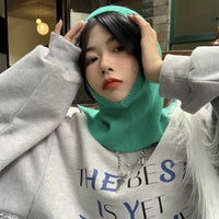 Women's Warm Integrated Bib Knitted Hat