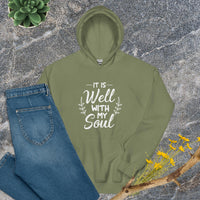 European And American Printing And My Soul Velvet Padded Hooded Sweatshirt