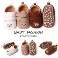 Embroidered Little Bear Baby Shoes Double Velcro Striped Children's Shoes Toddler Shoes