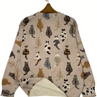 Women's Printed Pullover Round Neck Thick Striped Sweater