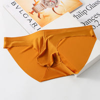 Ice Silk Seamless Panties Men's Briefs Bulge Gun Egg