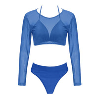 New European And American Split Swimsuit Mesh Bikini