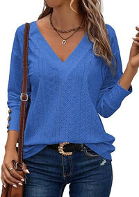 Casual Long Cufflinks Hollow Out Lace Hollow Out Shirt