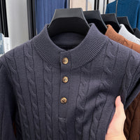 Thick Jacquard Warm Young And Middle-aged Soft Turtleneck Sweater