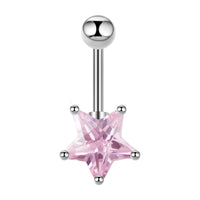 Stainless Steel Zircon Five-pointed Star Nail Navel Decoration Piercing Jewelry
