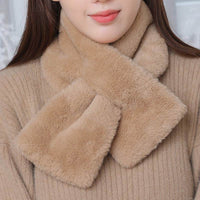 South Korea Chic Style Thickened Solid Color Furry Scarf