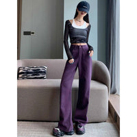 Thin High-waisted Pear-shaped Jeans In Purple