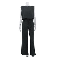 Fashionable Simple Casual Top And Pants Set For Women