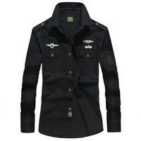 Men's Cotton Long Sleeve Shirt Plus Size Casual