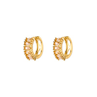 Exquisite Geometric Inlaid Zircon Earrings