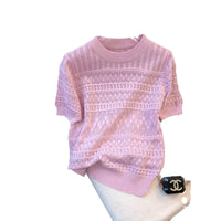 Design Sense Hollow-out Elegant Short Knitwear