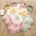 Loose Mesh Cotton Dress Triangle Rompers