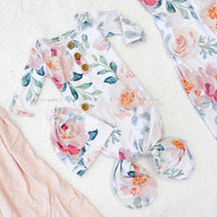 Newborn Button Printing Sleeping Bag  Hat Four Seasons