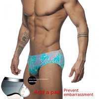 Men's Low Waist Anti-embarrassment Cup Quick-drying Shorts